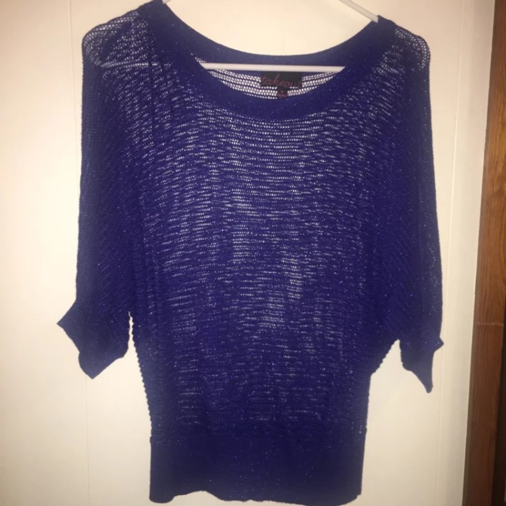 Purple sheer top